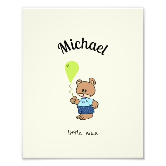 Baby beer foto afdruk (Voorkant)