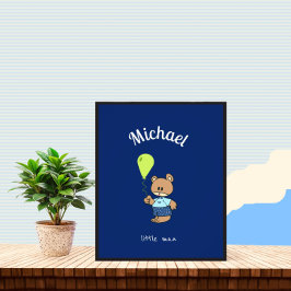 Baby beer foto afdruk