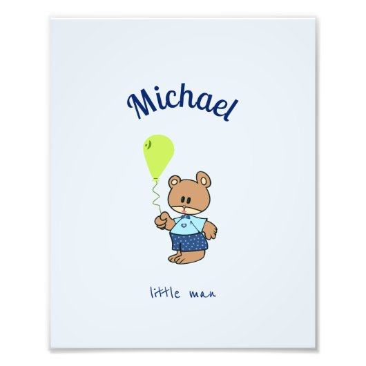 Baby beer foto afdruk (Voorkant)