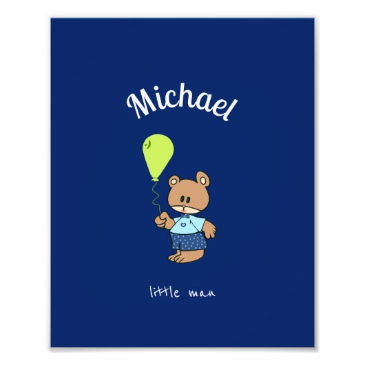 Baby beer foto afdruk (Voorkant)