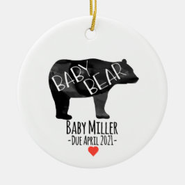 Baby Beer Geboorteaankondiging Ornament