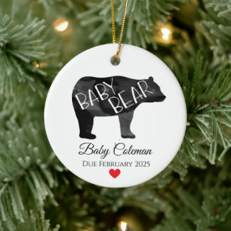 Baby Beer Geboorteaankondiging Ornament