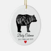 Baby Beer Geboorteaankondiging Ornament (Rechts)