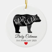 Baby Beer Geboorteaankondiging Ornament (Voorkant)