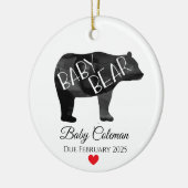 Baby Beer Geboorteaankondiging Ornament (Links)