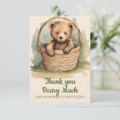 Baby Beer Genderneutraal Baby shower Bedankt (Staand voorkant)