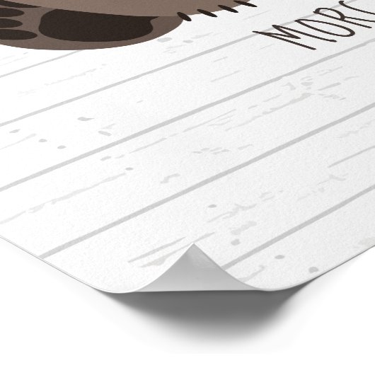 Baby Beer Gepersonaliseerd Nursery Artwork Poster (Hoek)