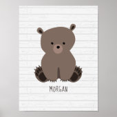 Baby Beer Gepersonaliseerd Nursery Artwork Poster (Voorkant)
