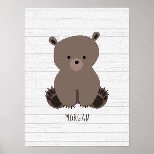 Baby Beer Gepersonaliseerd Nursery Artwork Poster (Voorkant)