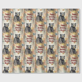 Baby Beer gepersonaliseerde neutrale verjaardag Cadeaupapier (Vlak)