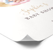 Baby Beer Gouden Roze Sterren Welkomstbord Poster (Hoek)