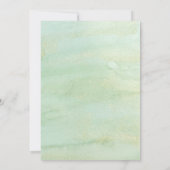 Baby Beer Greenery Gold Floral Baby shower Kaart (Achterkant)