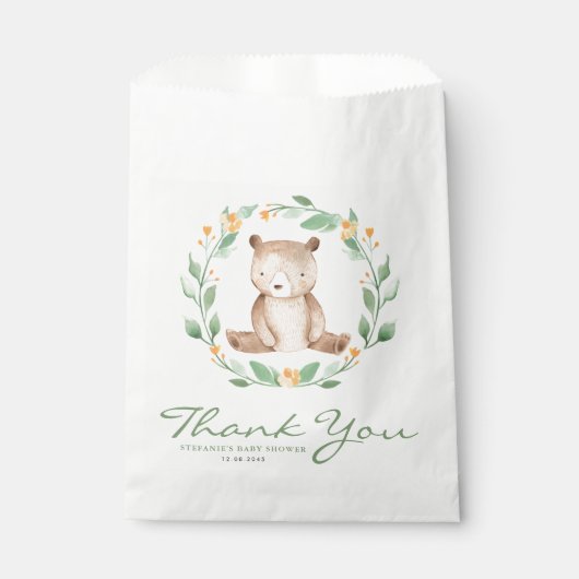 Baby Beer Greenery Krans Baby shower Dank u Bedankzakje (Voorkant)
