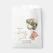Baby Beer, groene ballonnen, eerste verjaardag Bedankzakje (Voorkant)