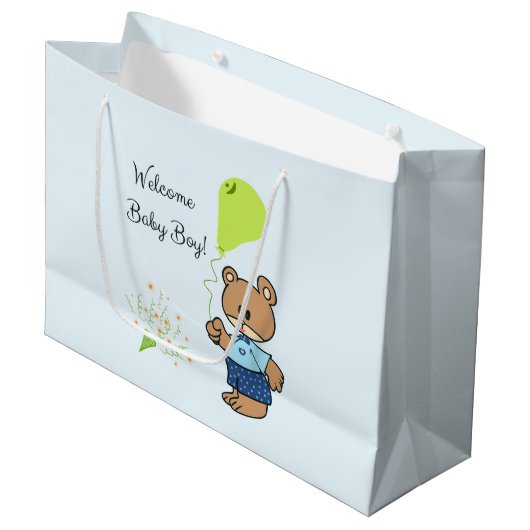 Baby beer groot cadeauzakje (Voorkant Gekanteld)
