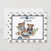 Baby Beer Halfjaar Verjaardag Kaart Meisje