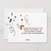 Baby Beer Halfjarige Verjaardag Kaart Boy (Achterkant)