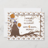 Baby Beer Halfjarige Verjaardag Kaart Boy (Voorkant)