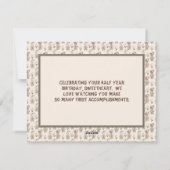 Baby Beer Halfjarige Verjaardag Kaart Jongen of Me (Achterkant)