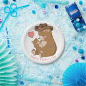 Baby Beer Happy Moederdag Papieren Bordje (Feest)