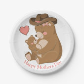 Baby Beer Happy Moederdag Papieren Bordje (Voorkant)