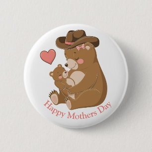 Baby Beer Happy Moederdag Ronde Button 5,7 Cm