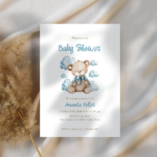 Baby Beer in the Clouds Baby shower Kaart