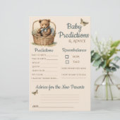 Baby Beer Jongen Baby Voorspellingen Advies Kaart (Staand voorkant)