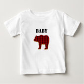 Baby Beer kind T-shirt Buffalo Plaid (Voorkant)