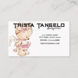 Baby Beer Konijn Babysitter Kinderopvang Visitekaartje