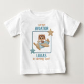 Baby Beer Little Aviator Boy Birthday White (Voorkant)