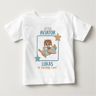 Baby Beer Little Aviator Boy Birthday White