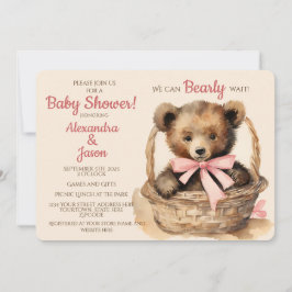Baby Beer Meisje Barly Wacht Baby shower Kaart