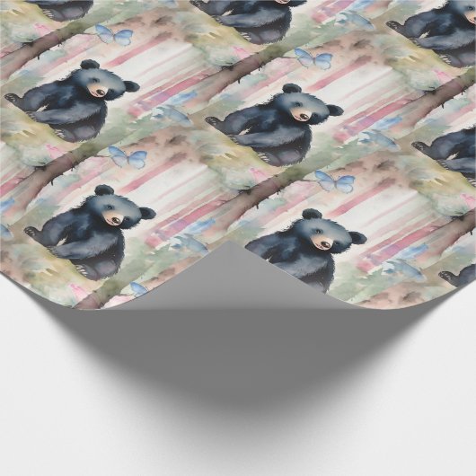 Baby Beer Meisje Cadeaupapier (Hoek)