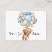Baby Beer met Ballonnen Douche Display Aanvraag Informatiekaartje (Achterkant)