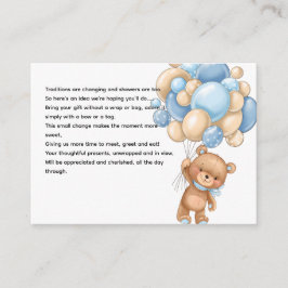 Baby Beer met Ballonnen Douche Display Aanvraag Informatiekaartje