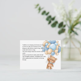 Baby Beer met Ballonnen Douche Display Aanvraag Informatiekaartje