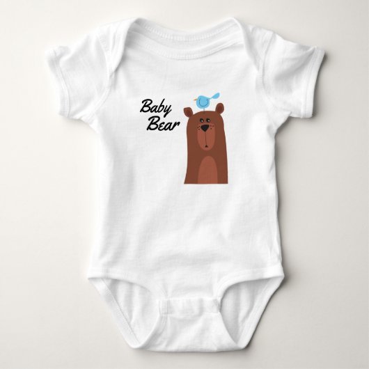 Baby Beer met beste vogelvrienden Romper (Voorkant)