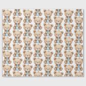 Baby Beer met flesje Cadeaupapier (Vlak)