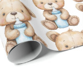 Baby Beer met flesje Cadeaupapier (Rol Hoek)