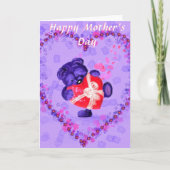 Baby Beer met Heart Gift Moederdag Kaart (Voorkant)