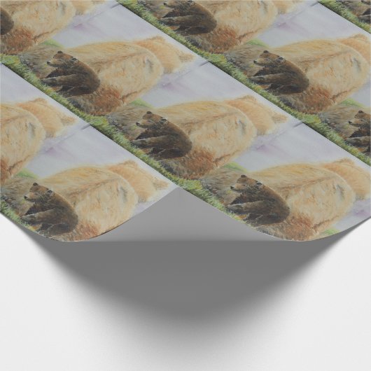 Baby Beer met mama Beer Cadeaupapier (Hoek)