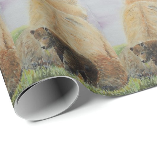 Baby Beer met mama Beer Cadeaupapier (Rol Hoek)