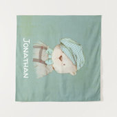 Baby Beer Naam op maat Wandkleed (Voorkant (horizontaal))