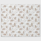 Baby beer neutraal baby shower ompakken papier (Vlak)