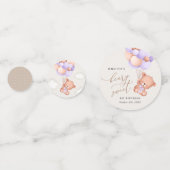 Baby Beer, Paarse ballonnen, eerste verjaardag Confetti (Voorkanten)