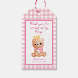 Baby Beer Pink Gingham Cadeaulabel