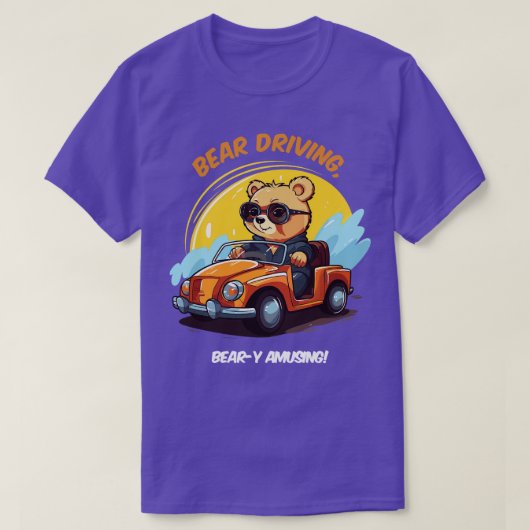 baby beer rijden in een auto t-shirt (Design voorkant)