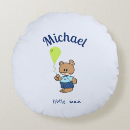 Baby beer rond kussen
