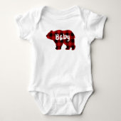 Baby Beer - rood en zwart slib Romper (Voorkant)